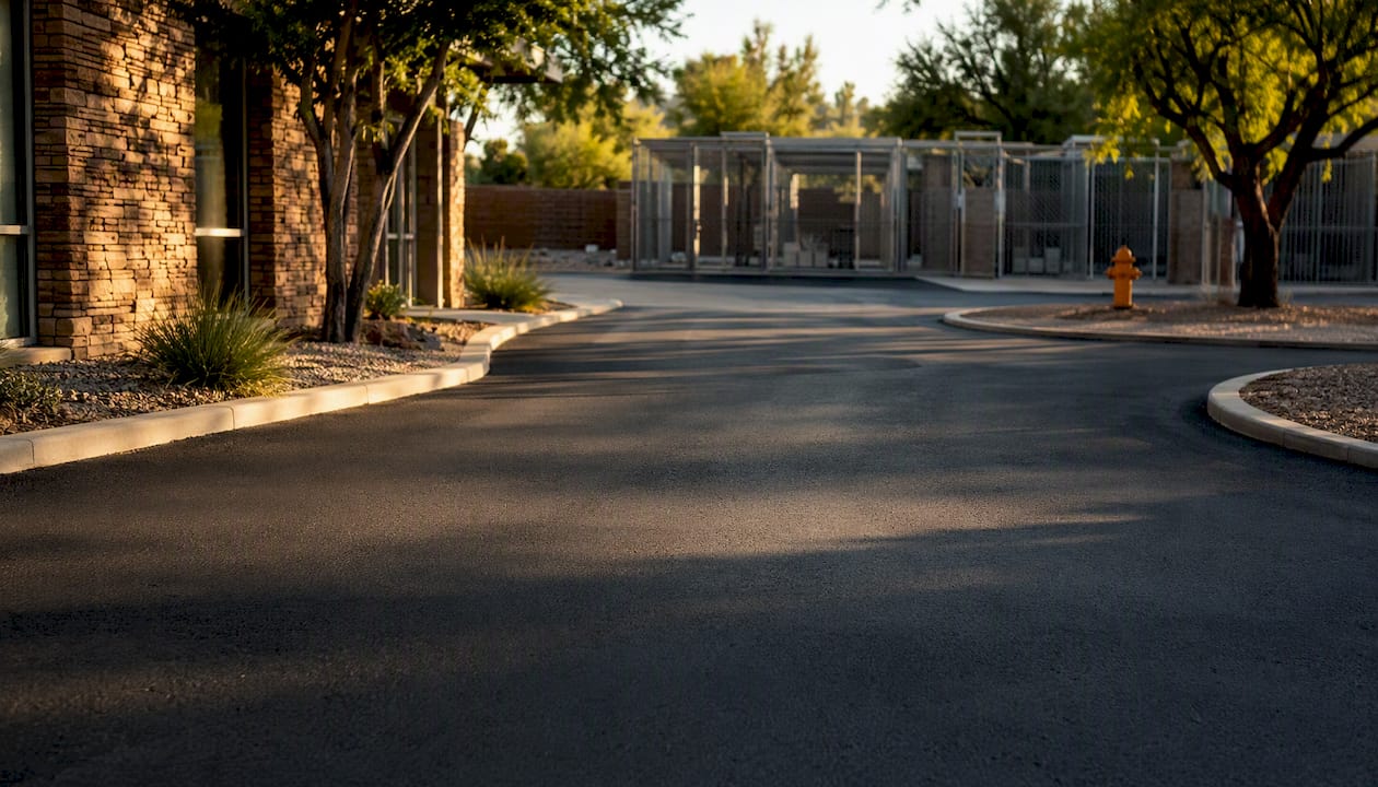 Emergency access lane paving at veterinary clinic