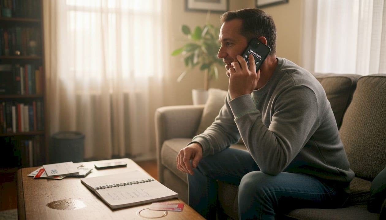 Man calls provider to confirm in-network status