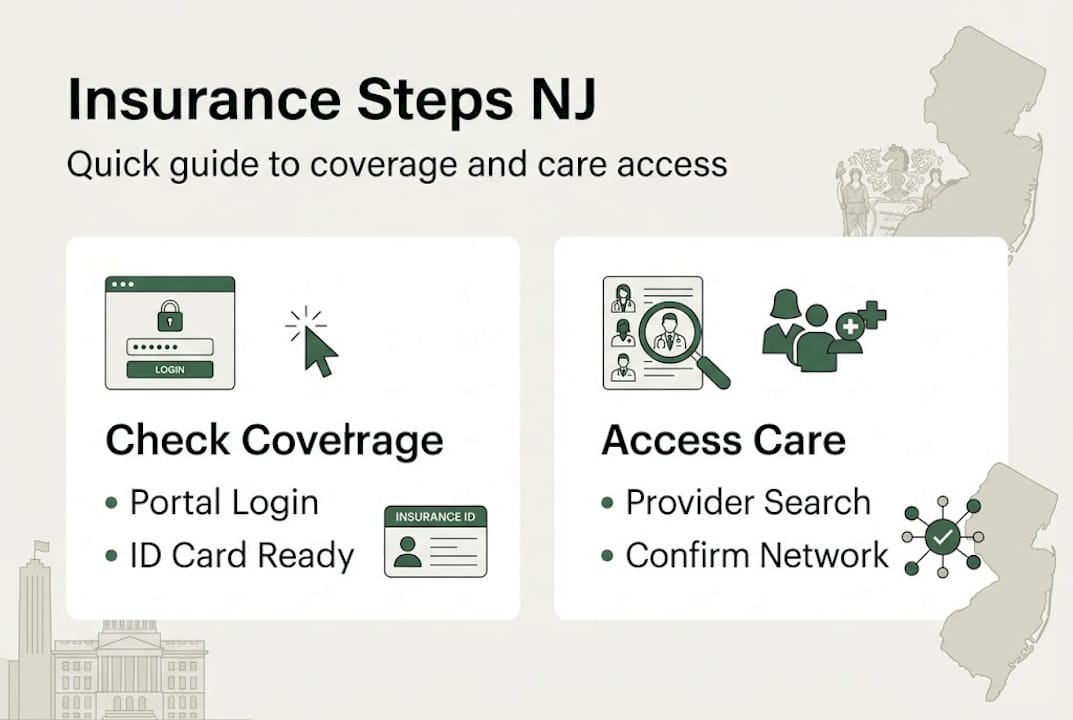 Infographic guides checking coverage and care access