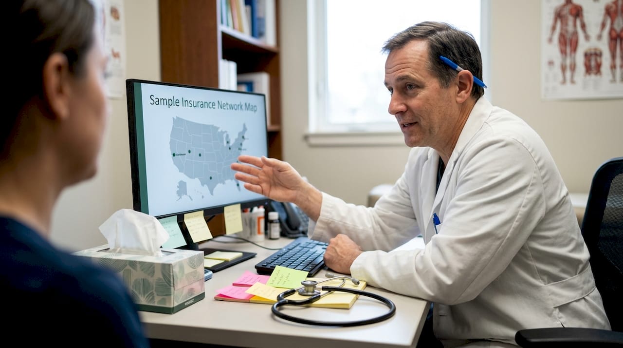 Doctor discussing plan options with patient