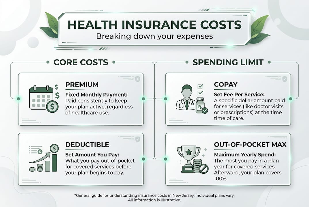 Infographic of health insurance cost parts