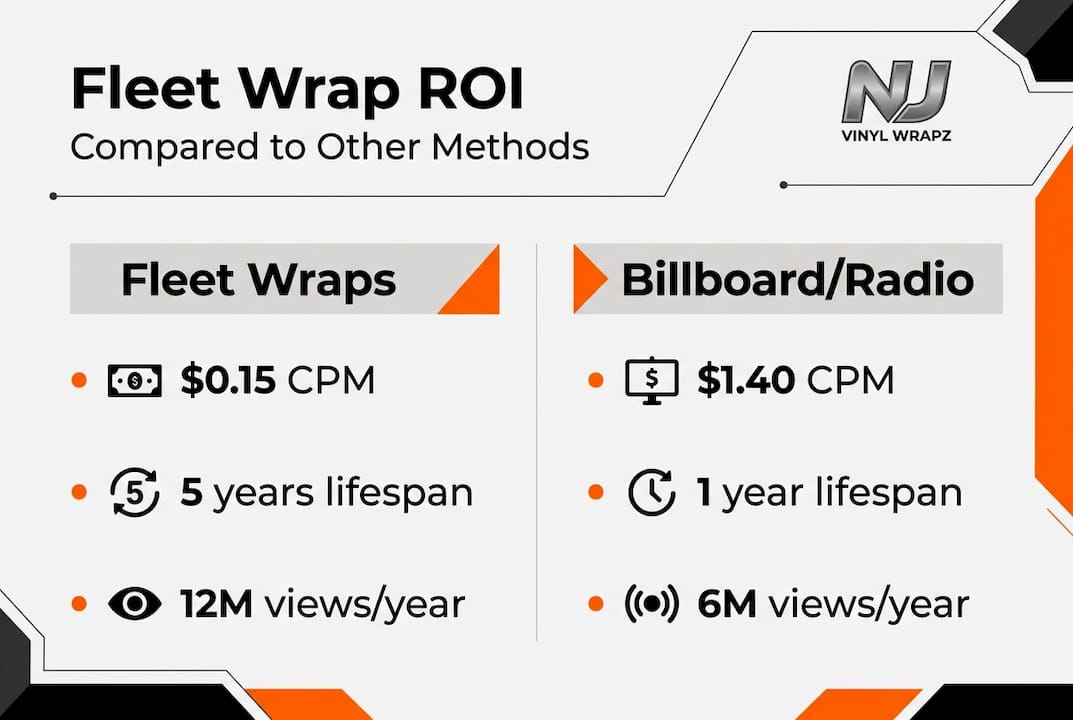 Fleet wraps versus billboard advertising infographic