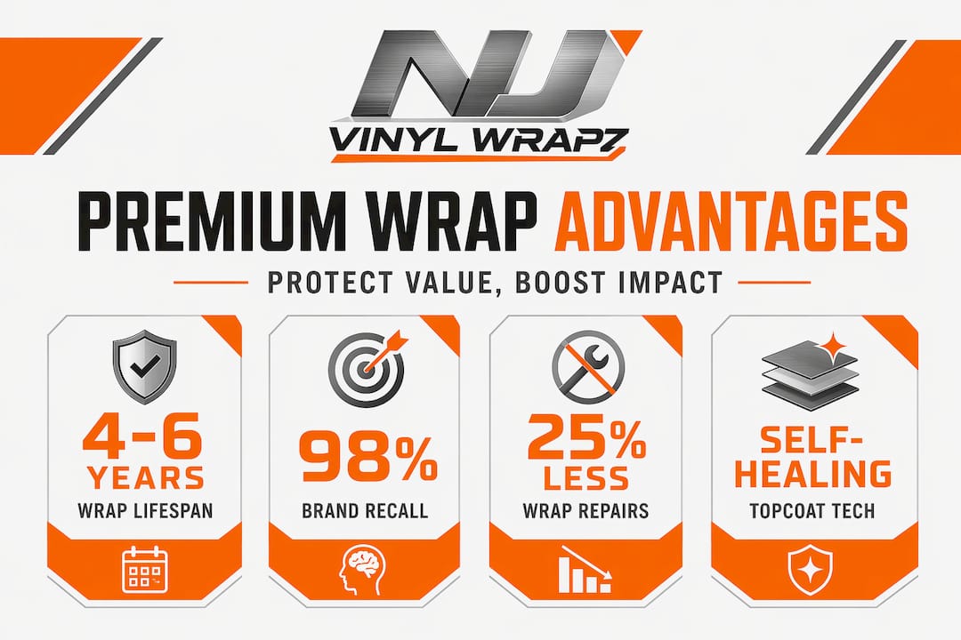 Infographic with statistics on premium wrap benefits