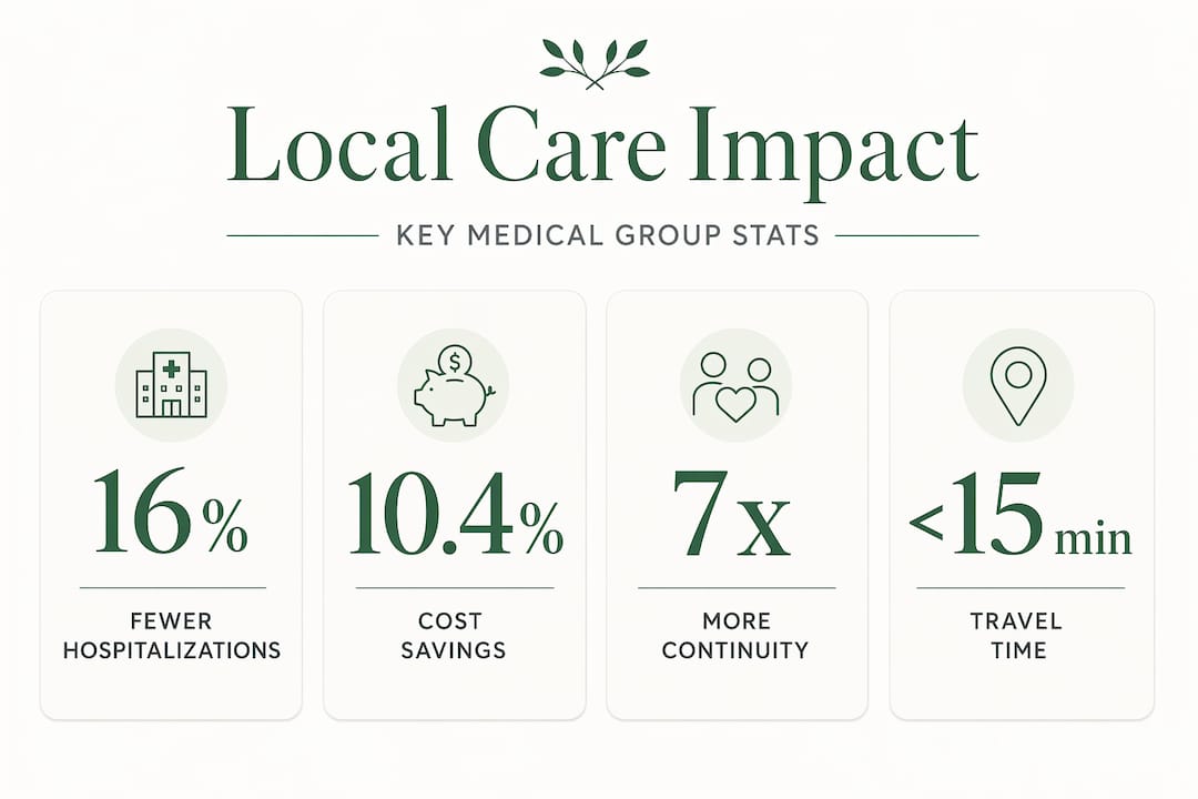 Infographic with key local care statistics