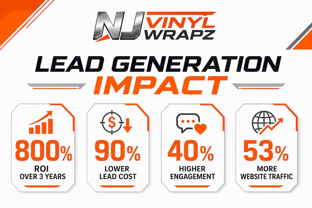 Infographic showing vehicle wrap marketing stats