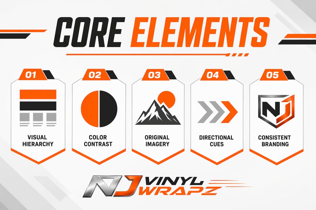Infographic illustrating core elements of high-impact graphics