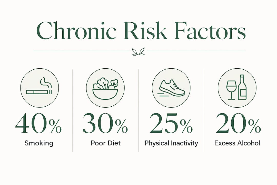 Infographic displaying chronic disease risk factors