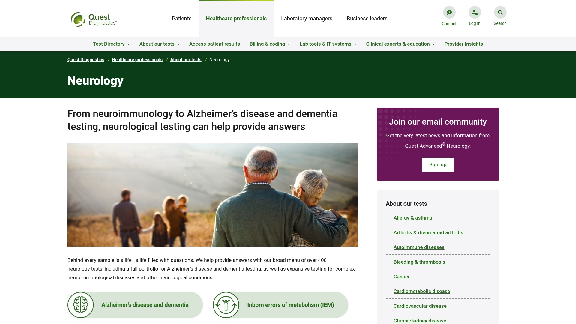 https://questdiagnostics.com/healthcare-professionals/about-our-tests/neurological-disorders