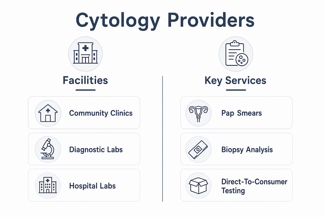 Infographic comparing cytology testing providers