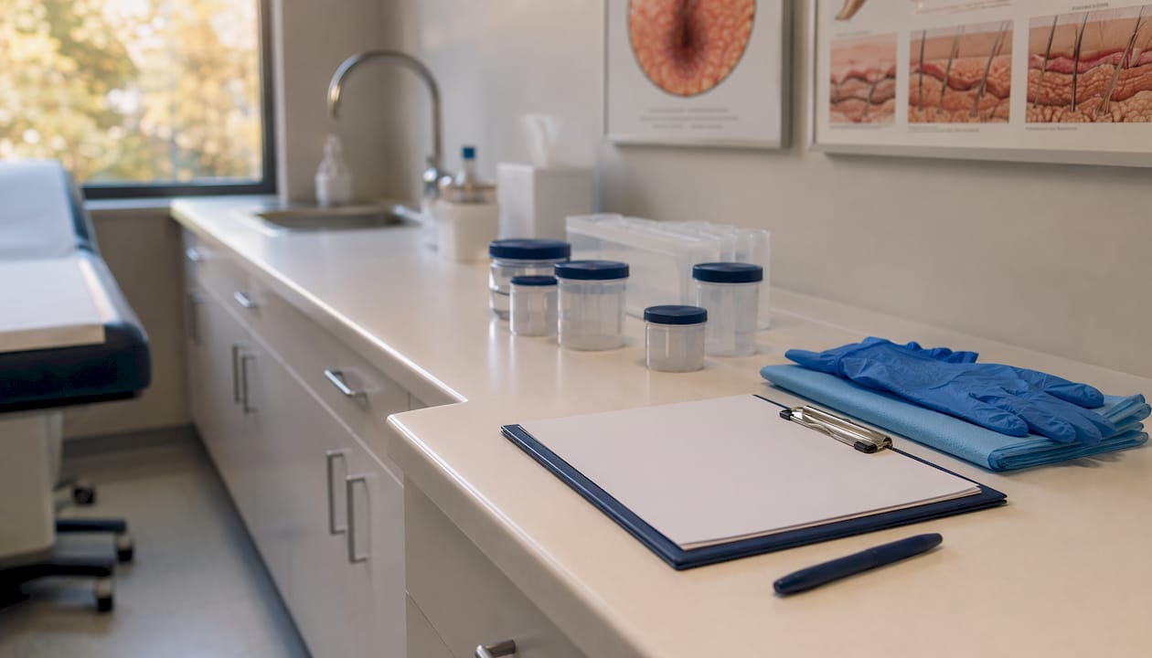 Dermatology biopsy specimen preparation tools