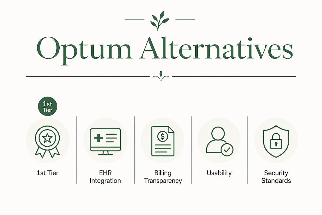 Infographic showing hierarchy of Optum alternative features