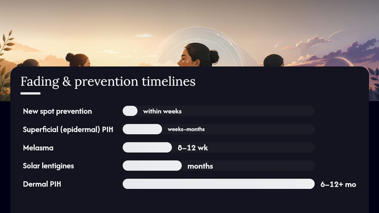 Realistic timelines: what to expect from prevention and fading — overview diagram