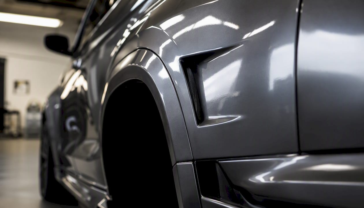 Curved vehicle body panel detail