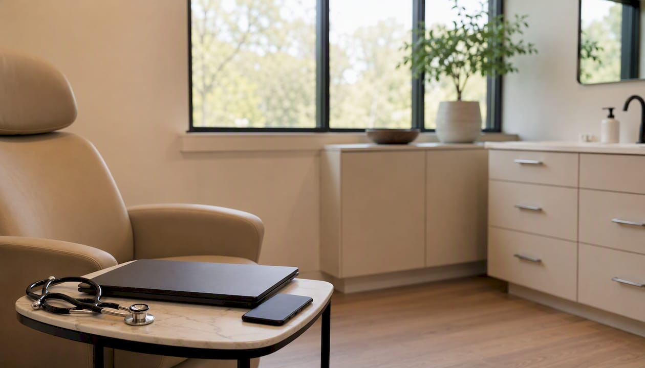 Clinical workstation ready for follow-up tasks