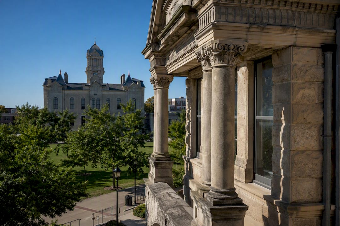 Historic county courthouse building exterior