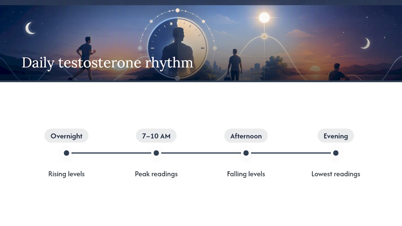 Daily testosterone level variation graph