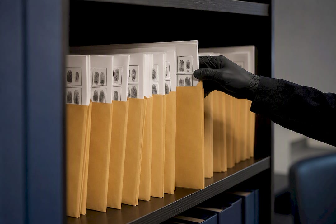 Stack of FD-258 cards in kraft envelopes