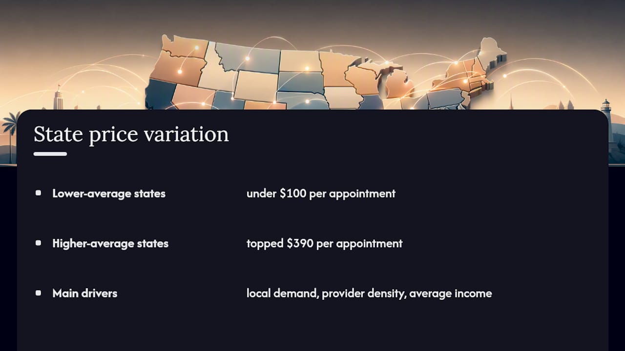 Map of U.S. showing microneedling cost differences