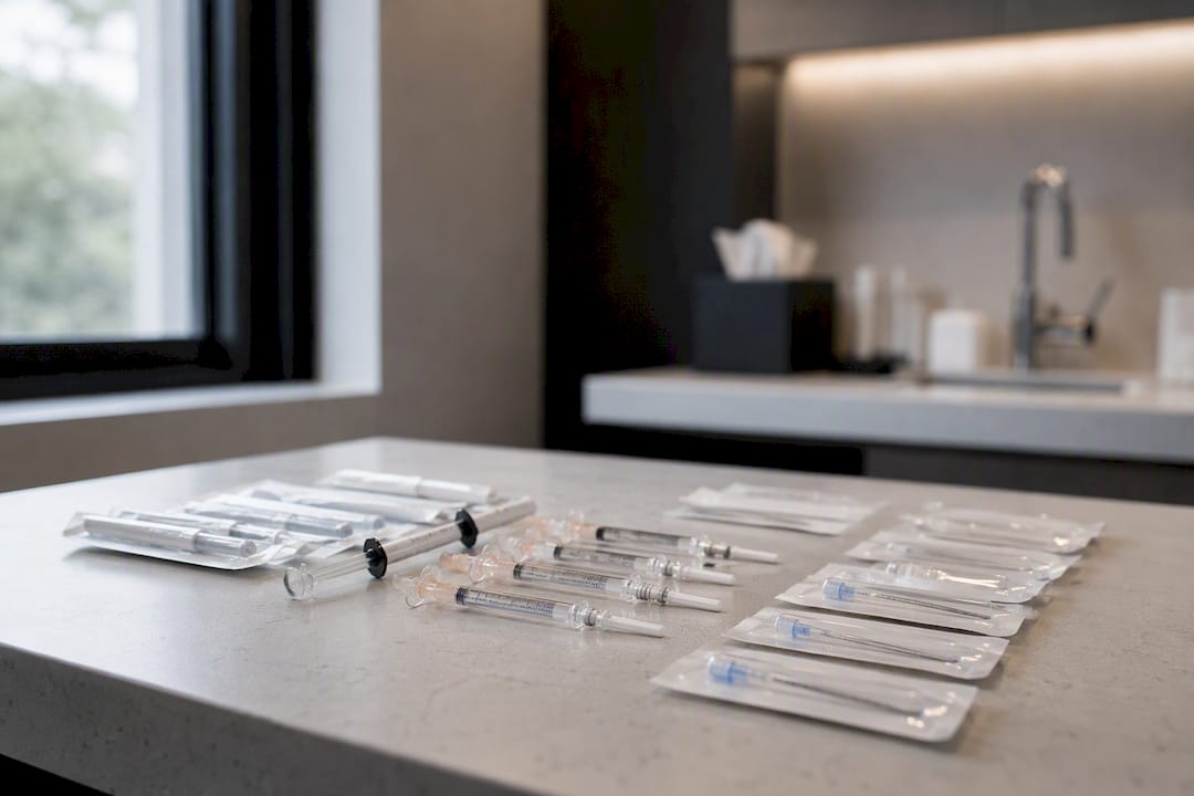 Lip filler syringes and clinical tools