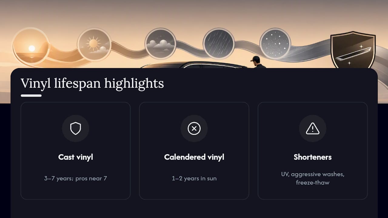Chrome delete vinyl lifespan comparison chart