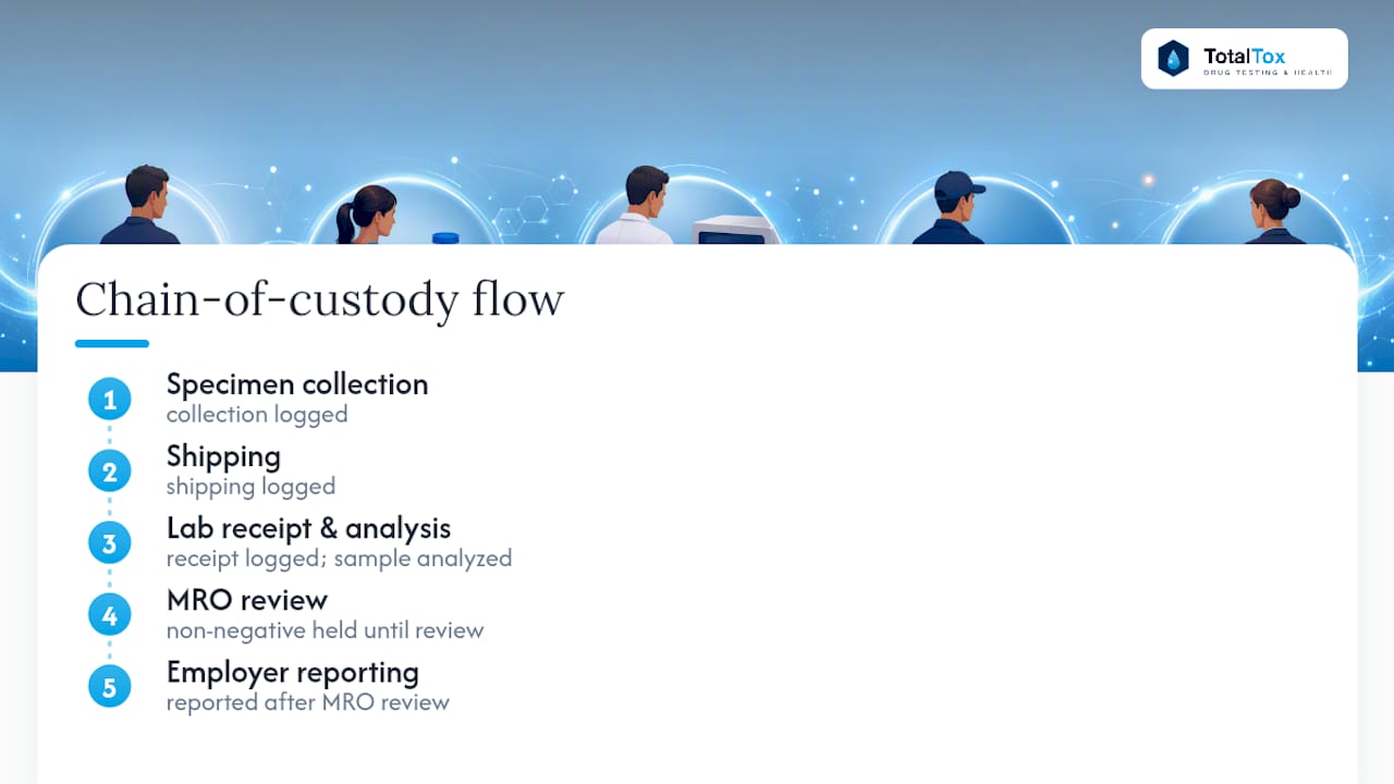 Drug test chain of custody flow