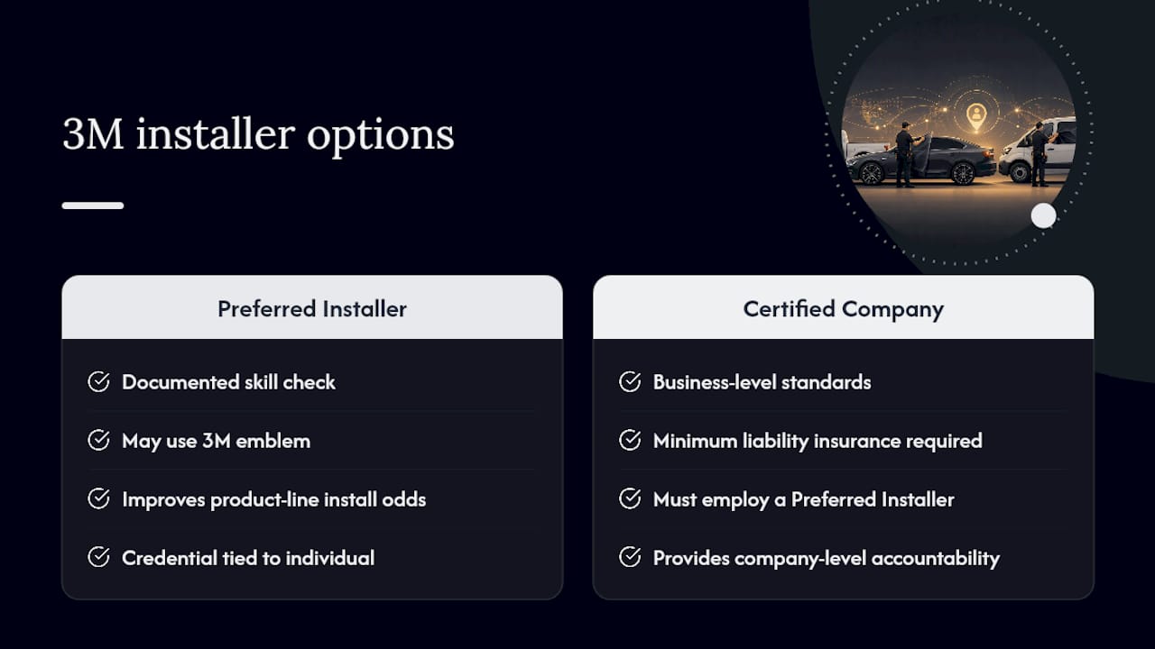 Benefits and Limits of Hiring a 3M Preferred Installer — overview diagram