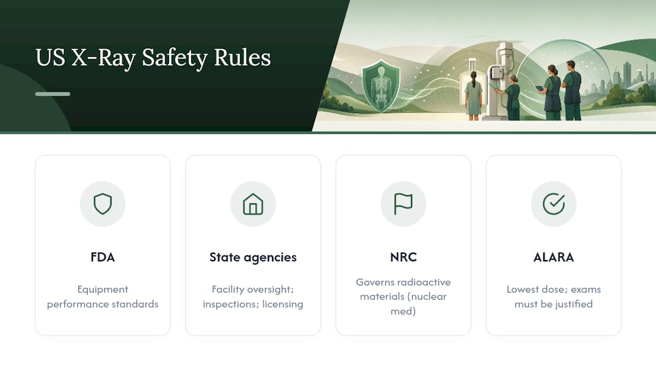 What Rules Govern X-Ray Safety in the United States? — overview diagram