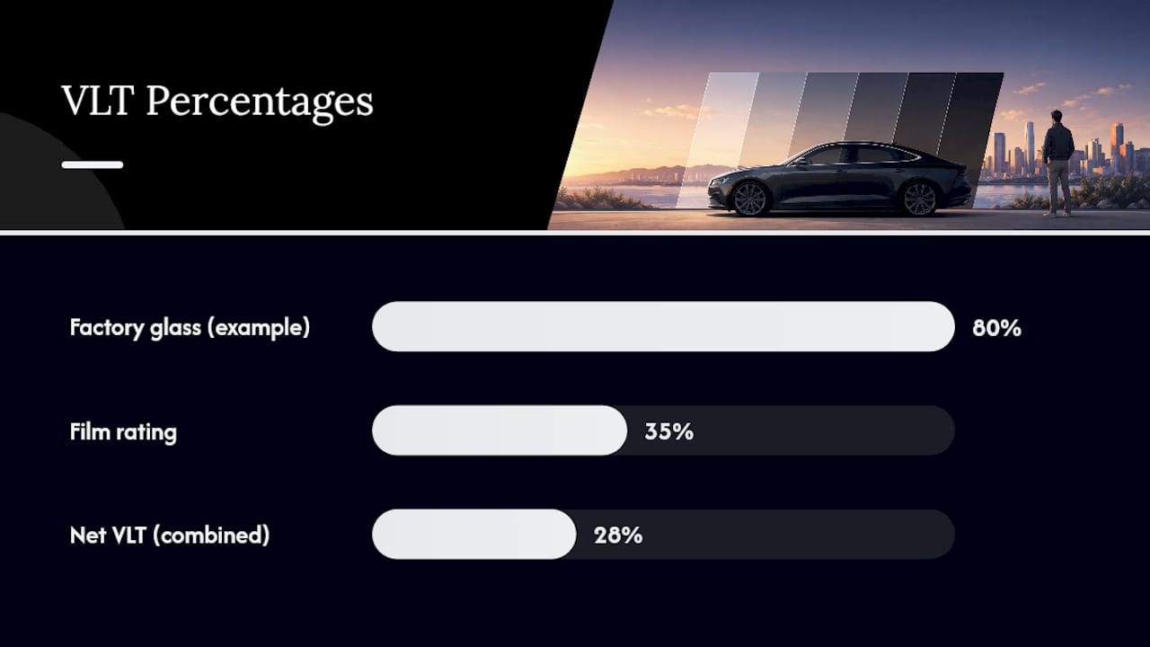 Why Your Installed Tint Reads Darker Than the Film's Rating — overview diagram