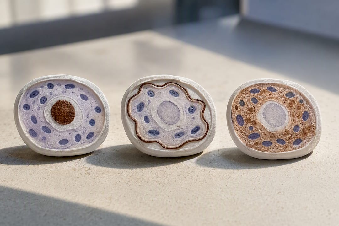 Illustration of nuclear membranous cytoplasmic staining