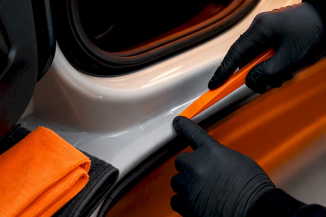 Technician testing hidden PPF section