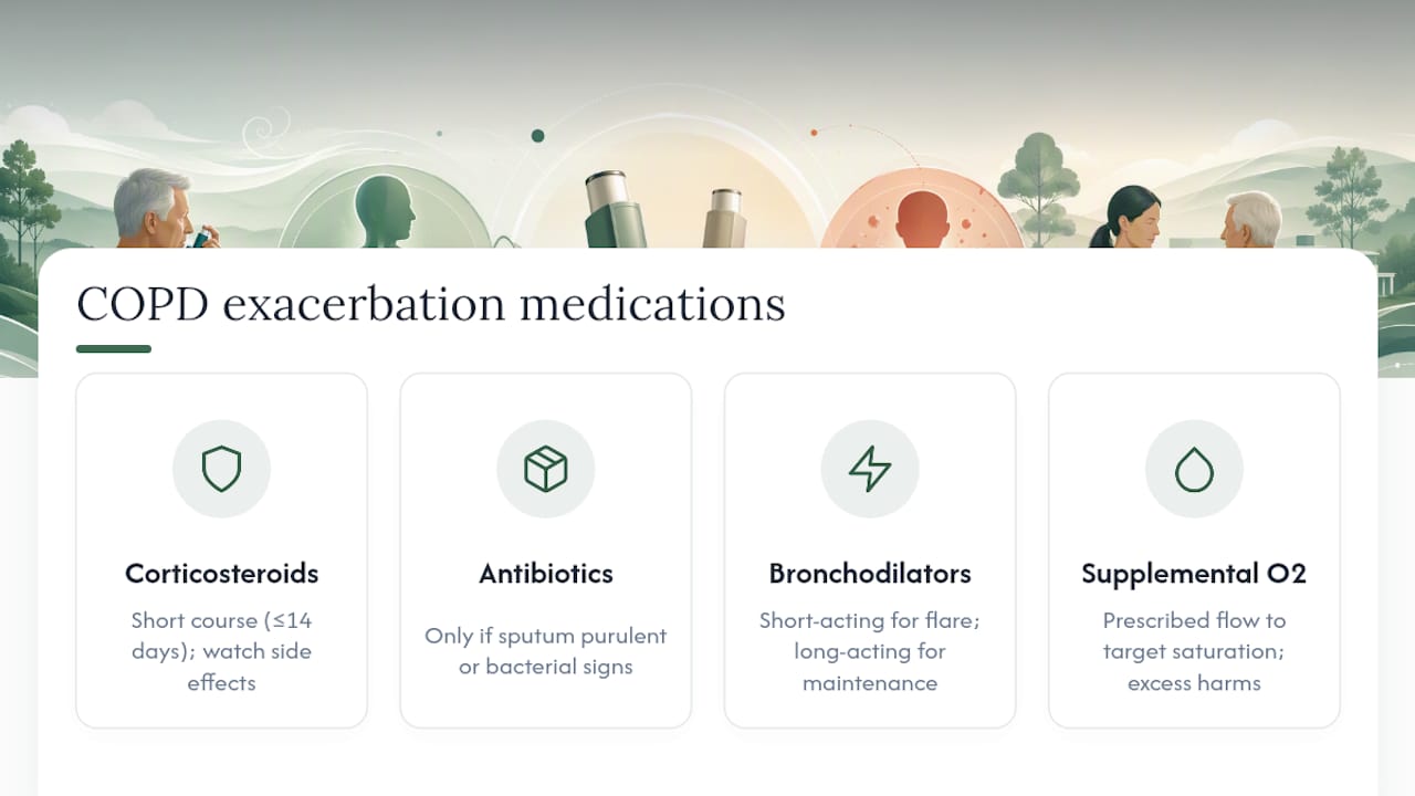 What Medications Treat a COPD Exacerbation? — overview diagram