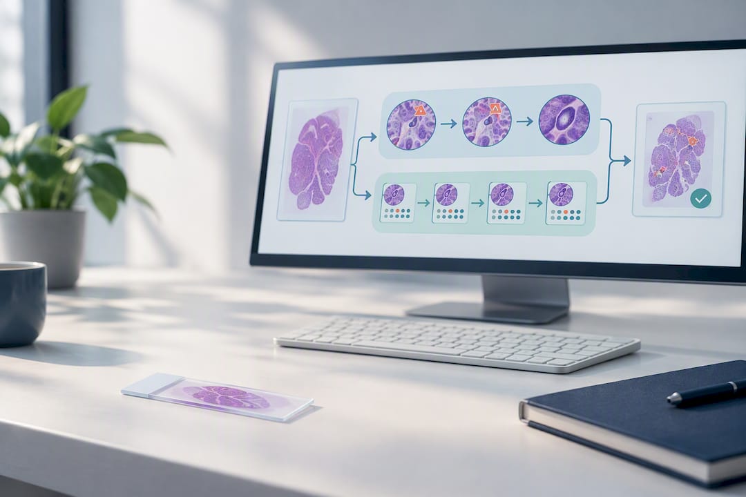 AI-assisted triage of a whole-slide image