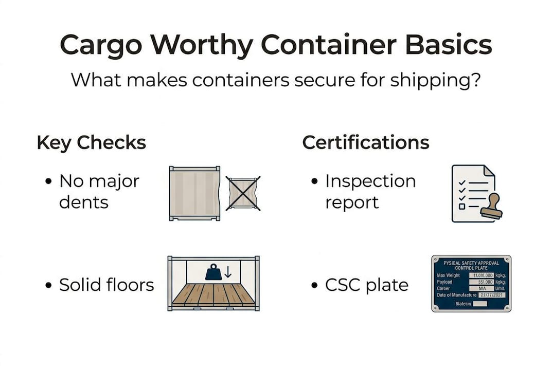Infographic on secure cargo worthy containers