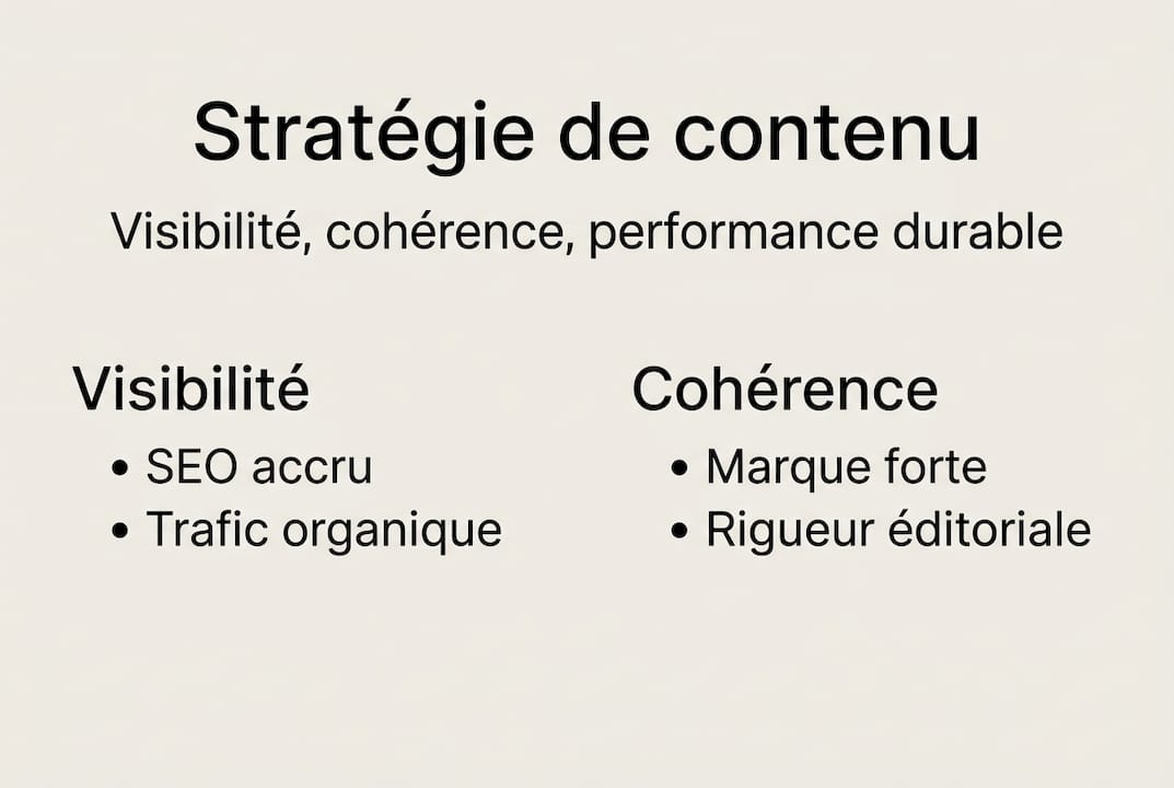 Visuel explicatif sur l’élaboration d’une stratégie de contenu