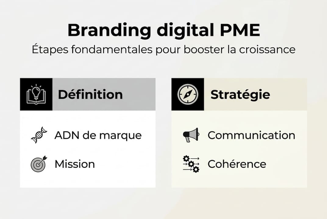 Infographie : les étapes incontournables pour bâtir l'identité digitale de votre PME