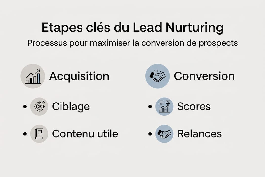 Découvrez en un clin d’œil les grandes étapes pour réussir votre stratégie de lead nurturing grâce à cette infographie claire et synthétique.