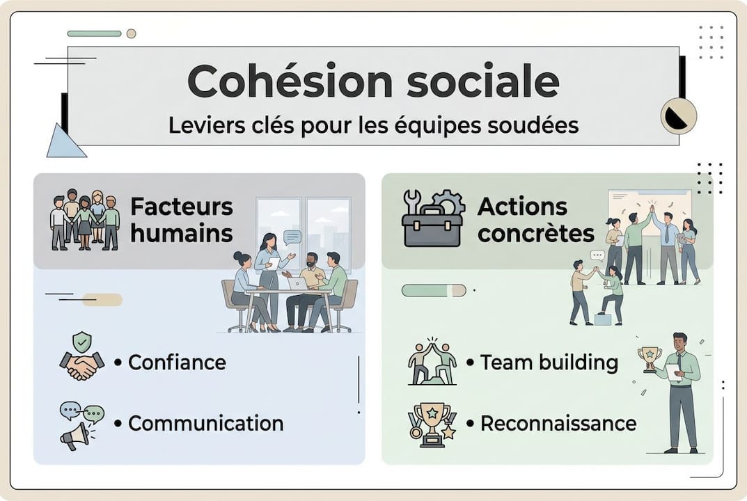 Infographie : les clés pour renforcer la cohésion sociale en entreprise
