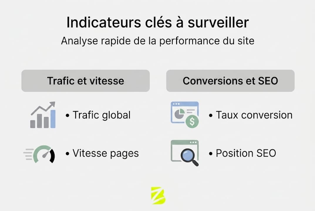 Infographie : analyse du trafic et des taux de conversion de votre site web