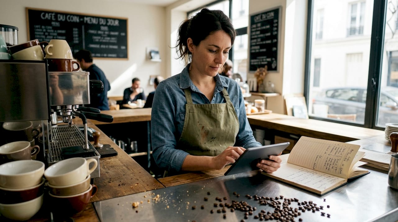 La responsable du café examine les campagnes de publicité ciblée pour s'assurer qu'elles correspondent à sa clientèle.