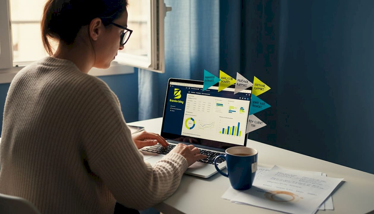 Un responsable marketing en train d’évaluer les performances et la structure d’un site web existant.