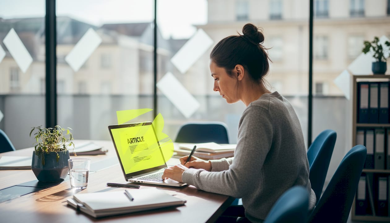 Entrepreneure rouennaise spécialisée dans la création de contenus digitaux pour les PME