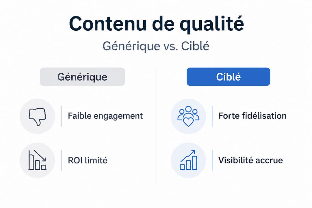 Infographie : contenu standard vs contenu de qualité – les différences à connaître
