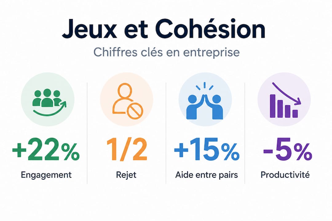 Infographie : les bénéfices des jeux d’équipe en entreprise