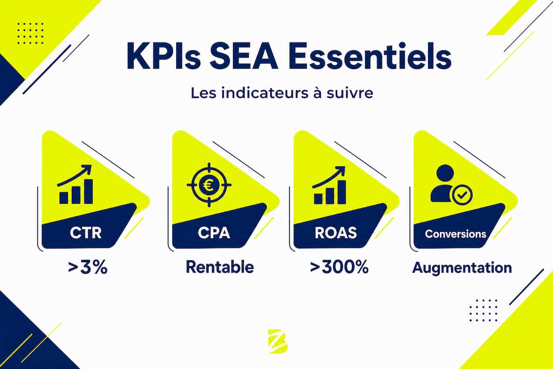 Les indicateurs clés à suivre en SEA présentés en un clin d'œil