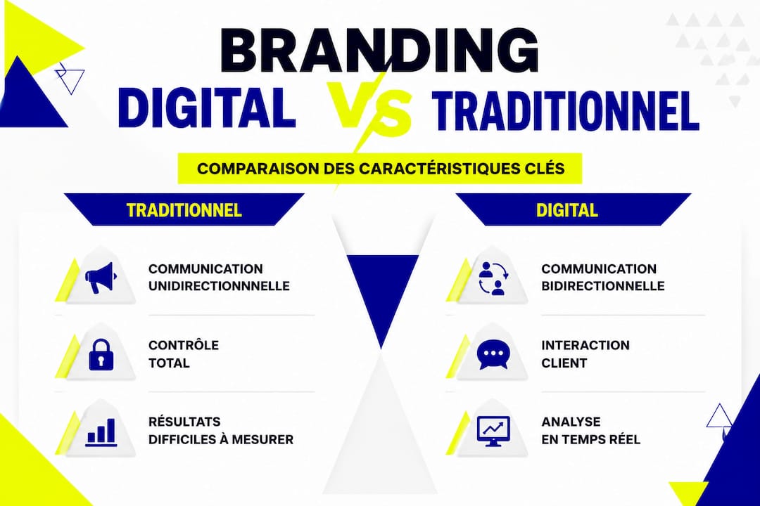 Infographie : le match entre branding digital et branding traditionnel
