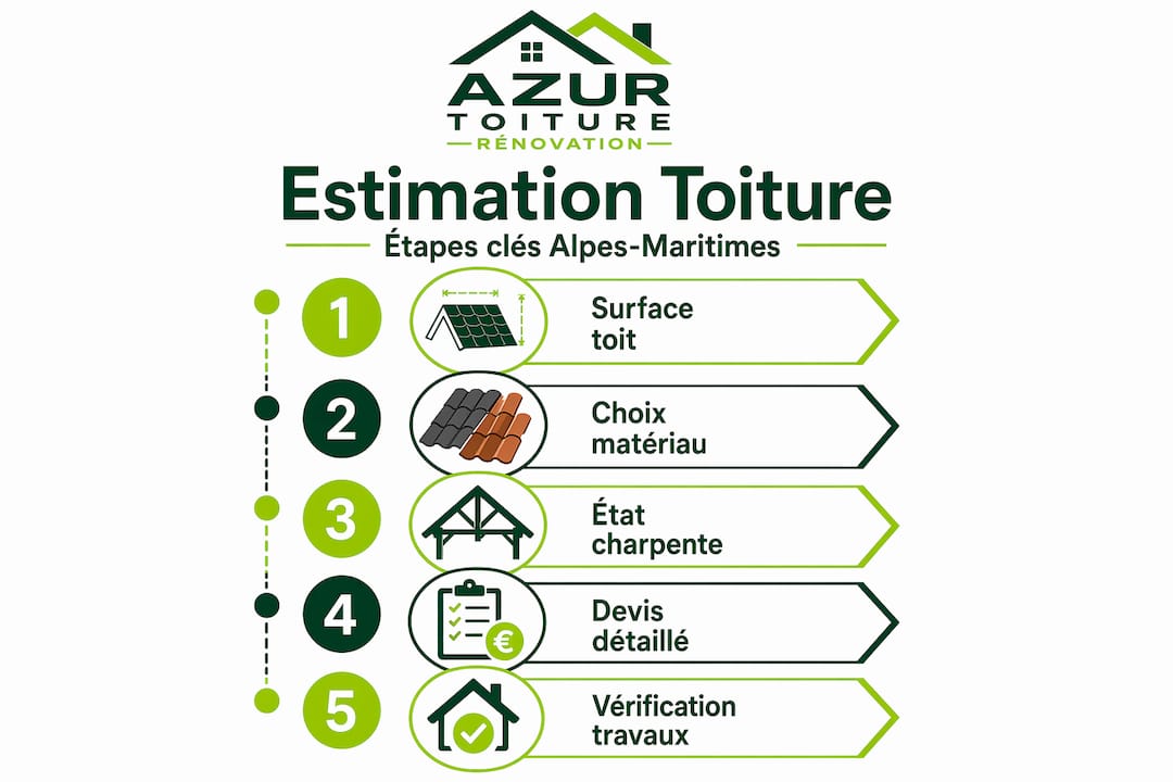 Infographie : les différentes étapes pour estimer le coût de votre toiture