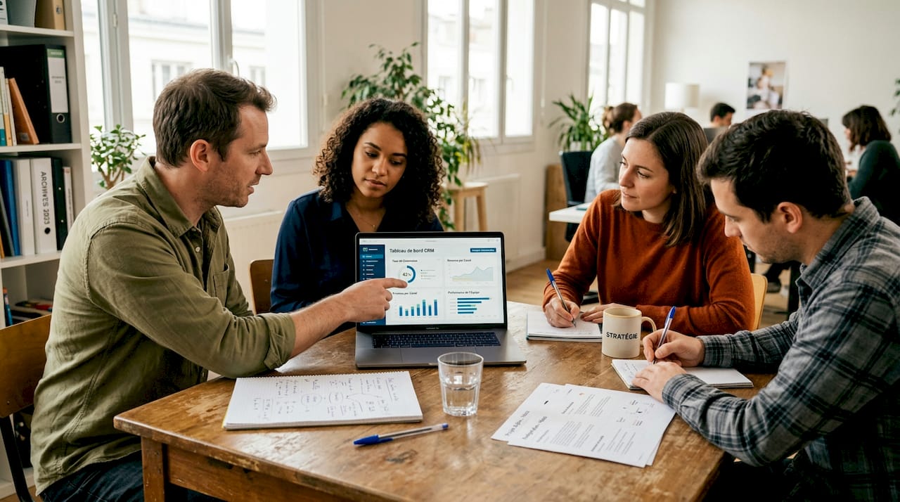 L’équipe se forme à l’utilisation d’un CRM pour optimiser la gestion en entreprise.