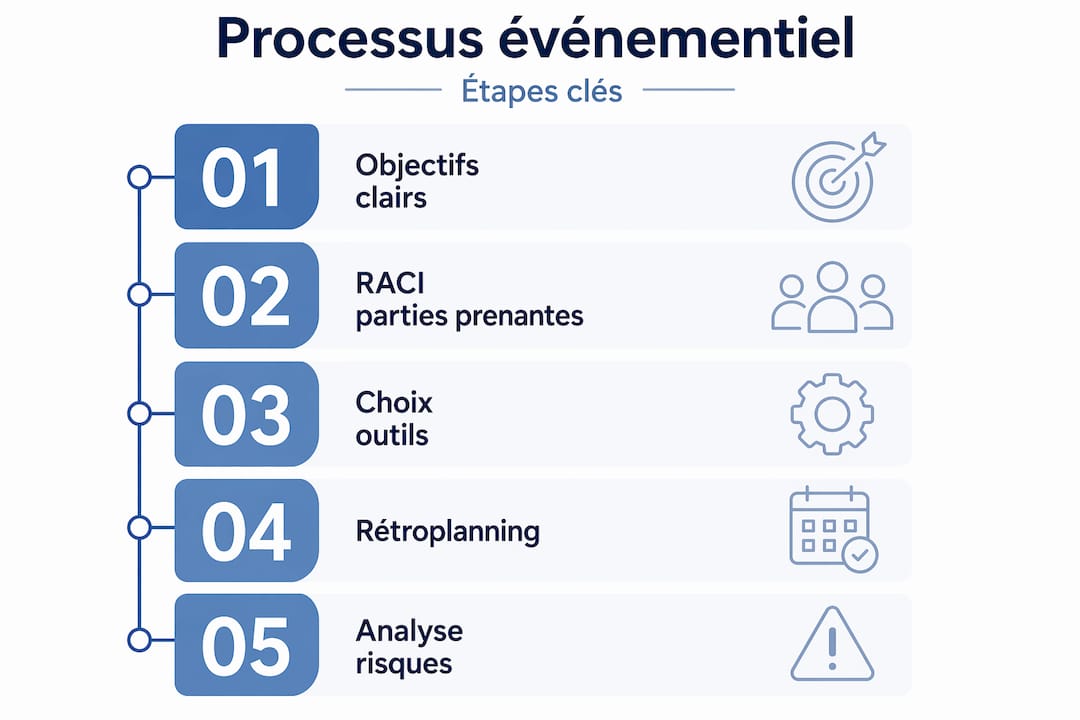 Infographie : les grandes étapes pour organiser un événement