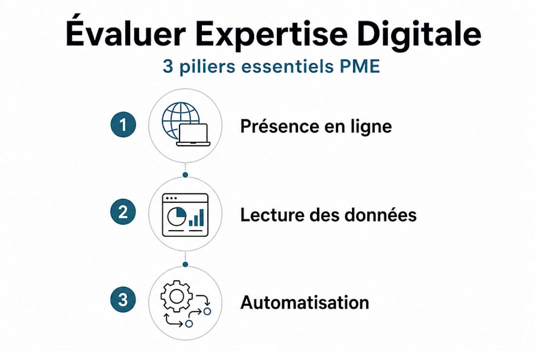 Infographie : les étapes clés pour évaluer la maturité digitale de votre PME