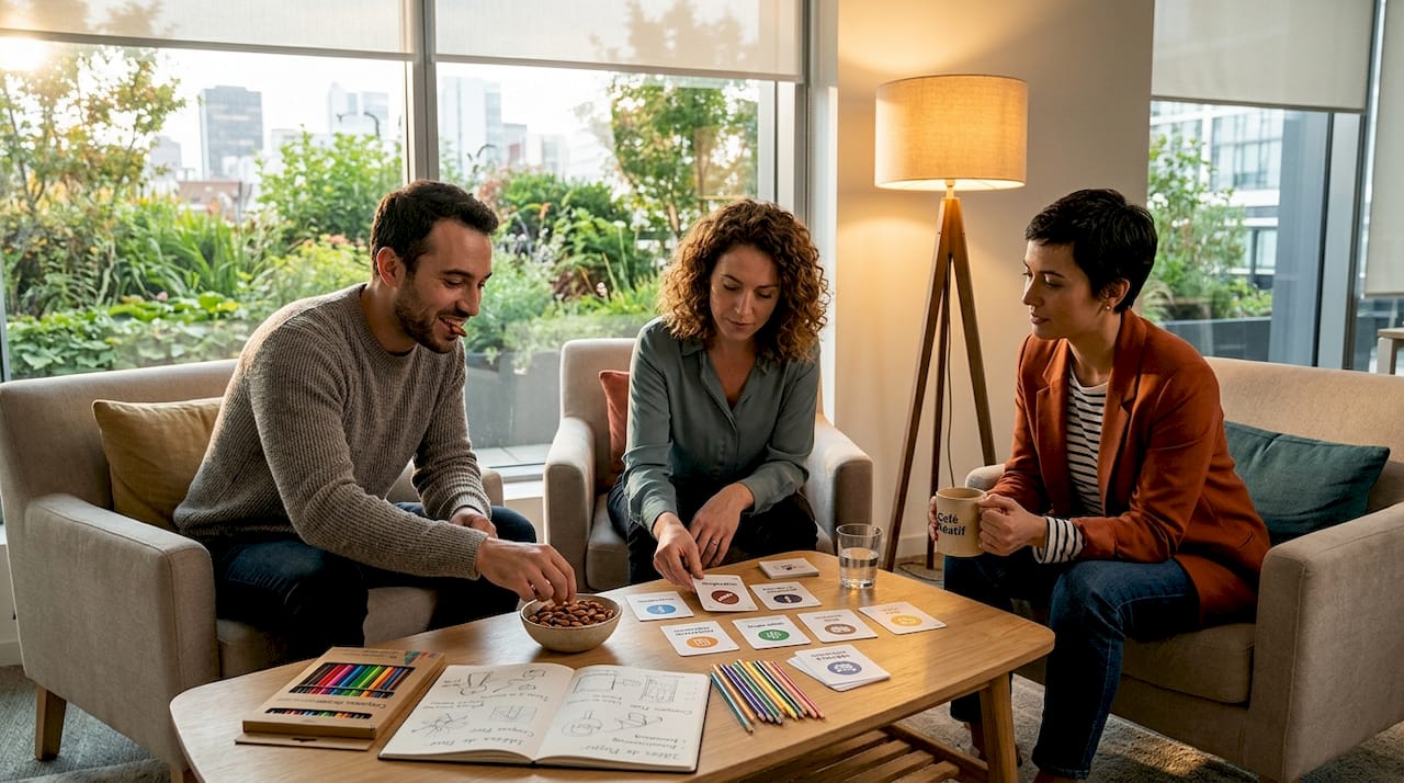 Moment convivial entre collègues pour renforcer la cohésion d’équipe
